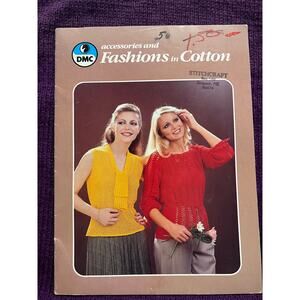 Crocheted pattern book accessory and fashions in cotton 1970s